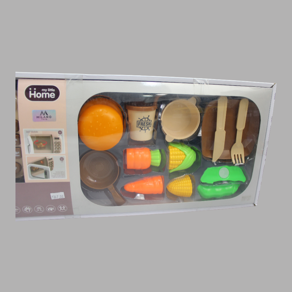 Happy Gourmet Little Kitchen Microwave with Accessories - Ourkids - OKO