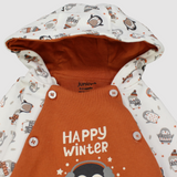 Happy Penguin Long-Sleeved Hooded Baby Footie - Ourkids - Junior