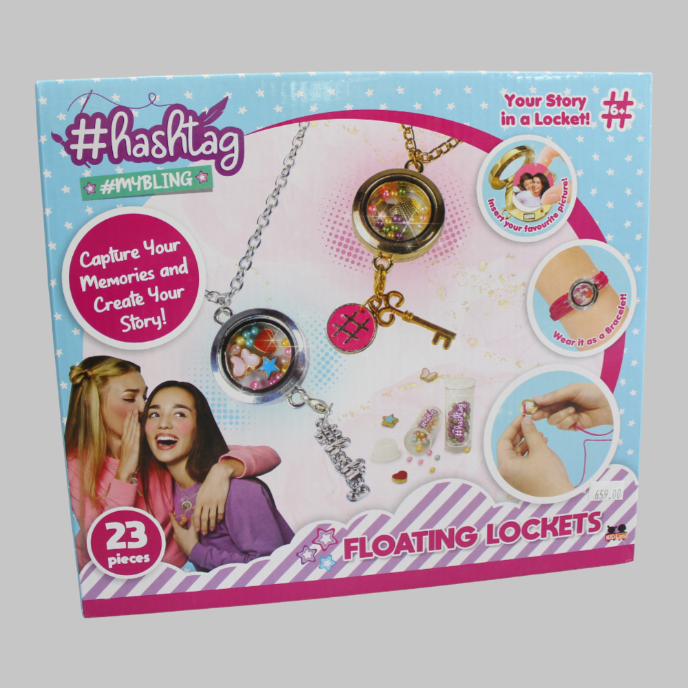 Hashtag – My Bling Floating Charms 23 Pieces - Ourkids - Hashtag