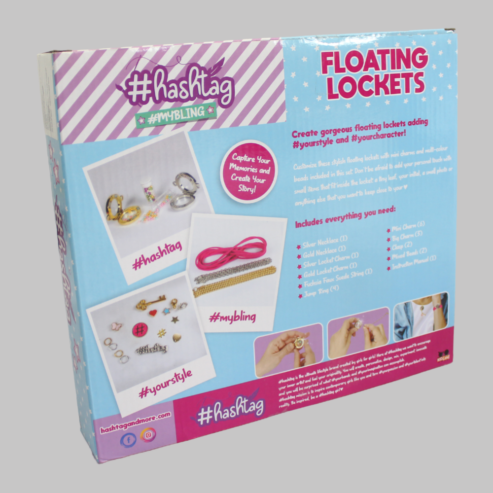 Hashtag – My Bling Floating Charms 23 Pieces - Ourkids - Hashtag