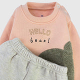 Hello Bear Long-Sleeved Fleeced Pajama - Ourkids - JOKY