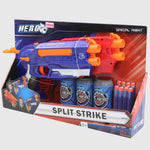 Hero Set Split Strike Gun Double Pack (2 Shooters, 3 Cans, 8 Darts) - Ourkids - XHero