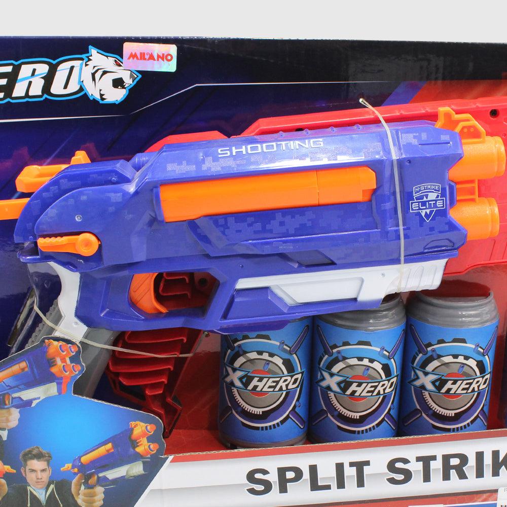 Hero Set Split Strike Gun Double Pack (2 Shooters, 3 Cans, 8 Darts) - Ourkids - XHero