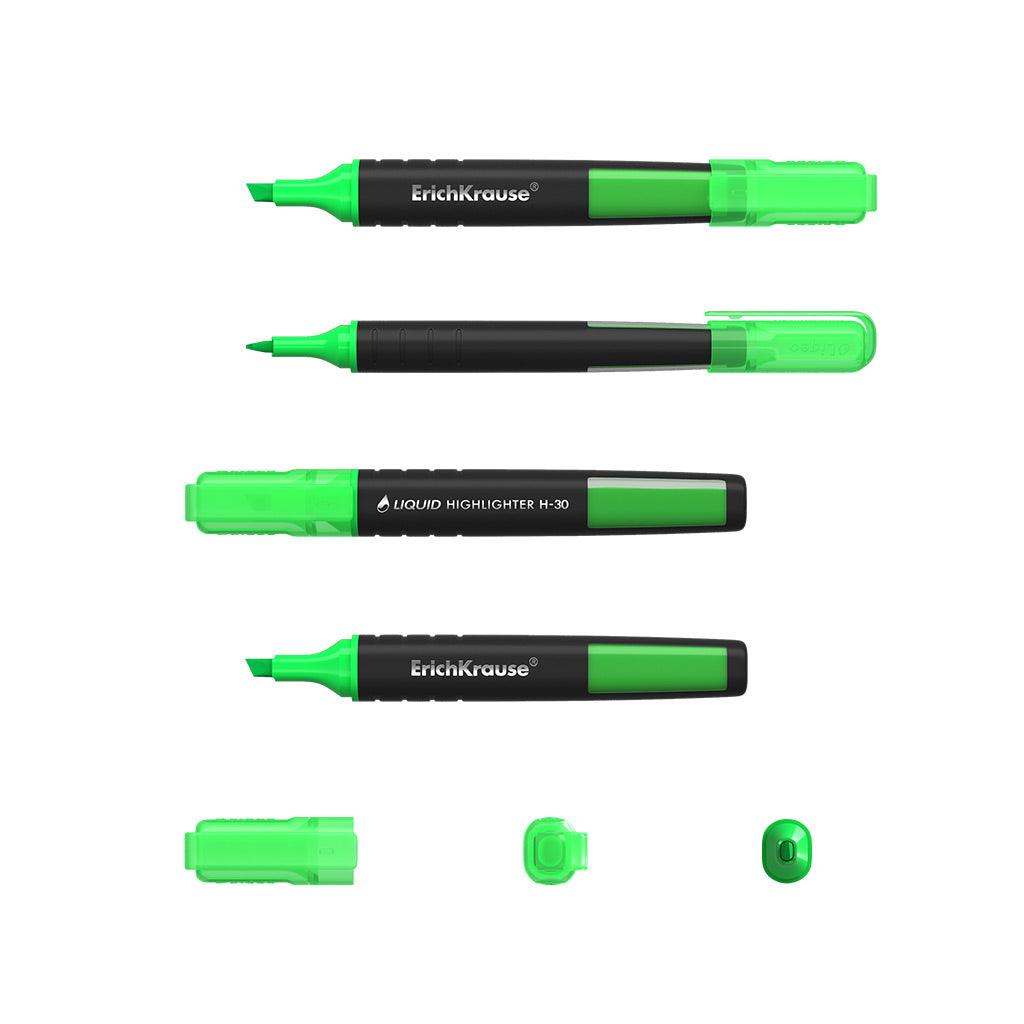 Highlighter ErichKrause® Liquid H-30, ink color: green - Ourkids - Erich Krause