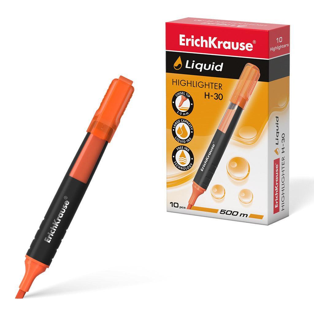 Highlighter ErichKrauseÂ® Liquid H-30, ink color: orange - Ourkids - Erich Krause