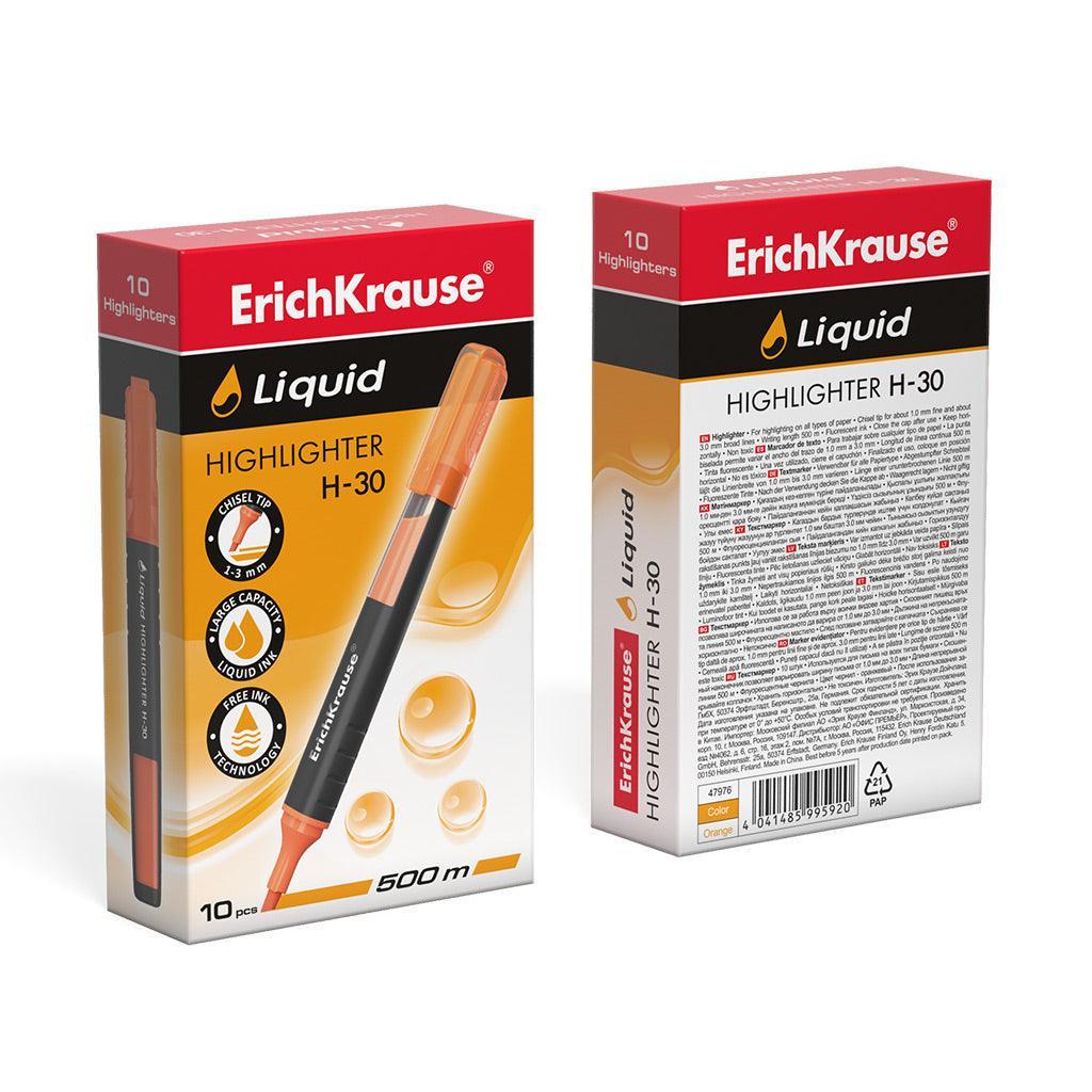 Highlighter ErichKrauseÂ® Liquid H-30, ink color: orange - Ourkids - Erich Krause
