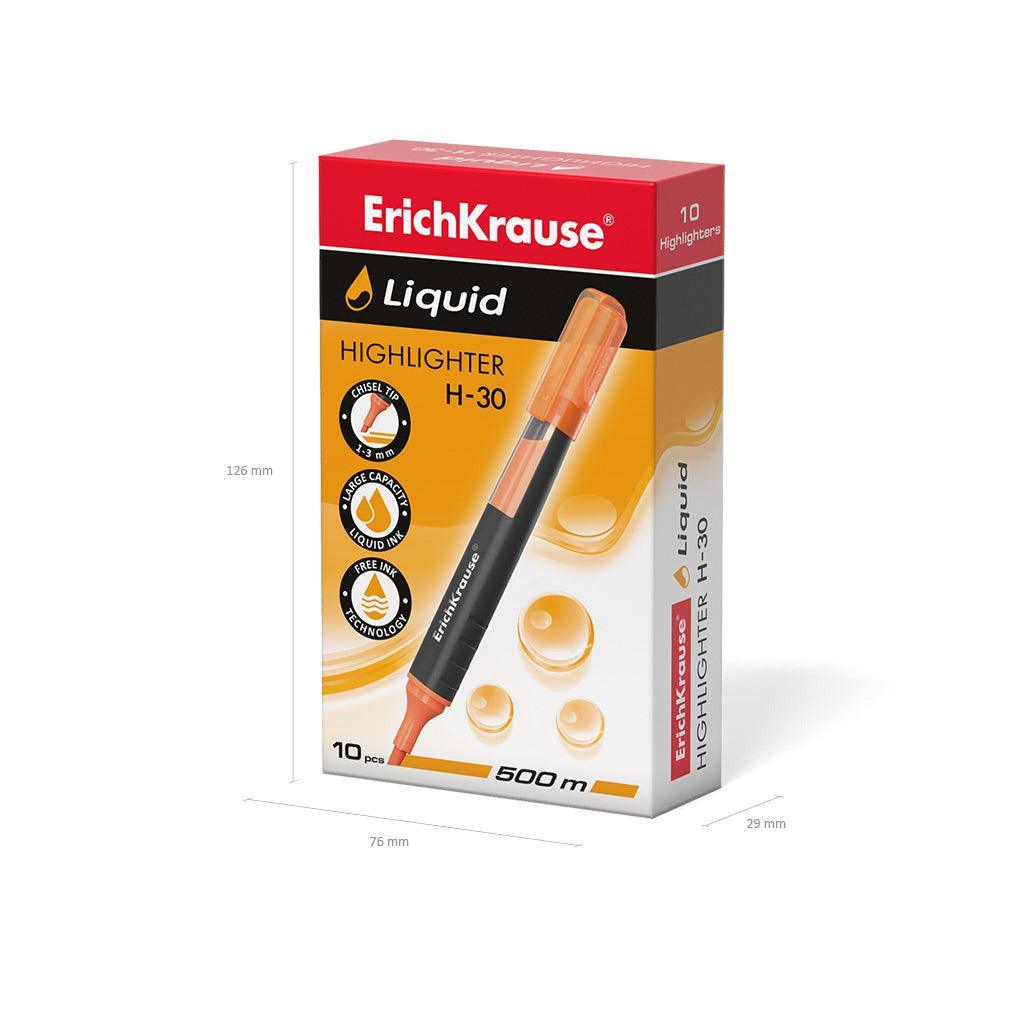 Highlighter ErichKrauseÂ® Liquid H-30, ink color: orange - Ourkids - Erich Krause