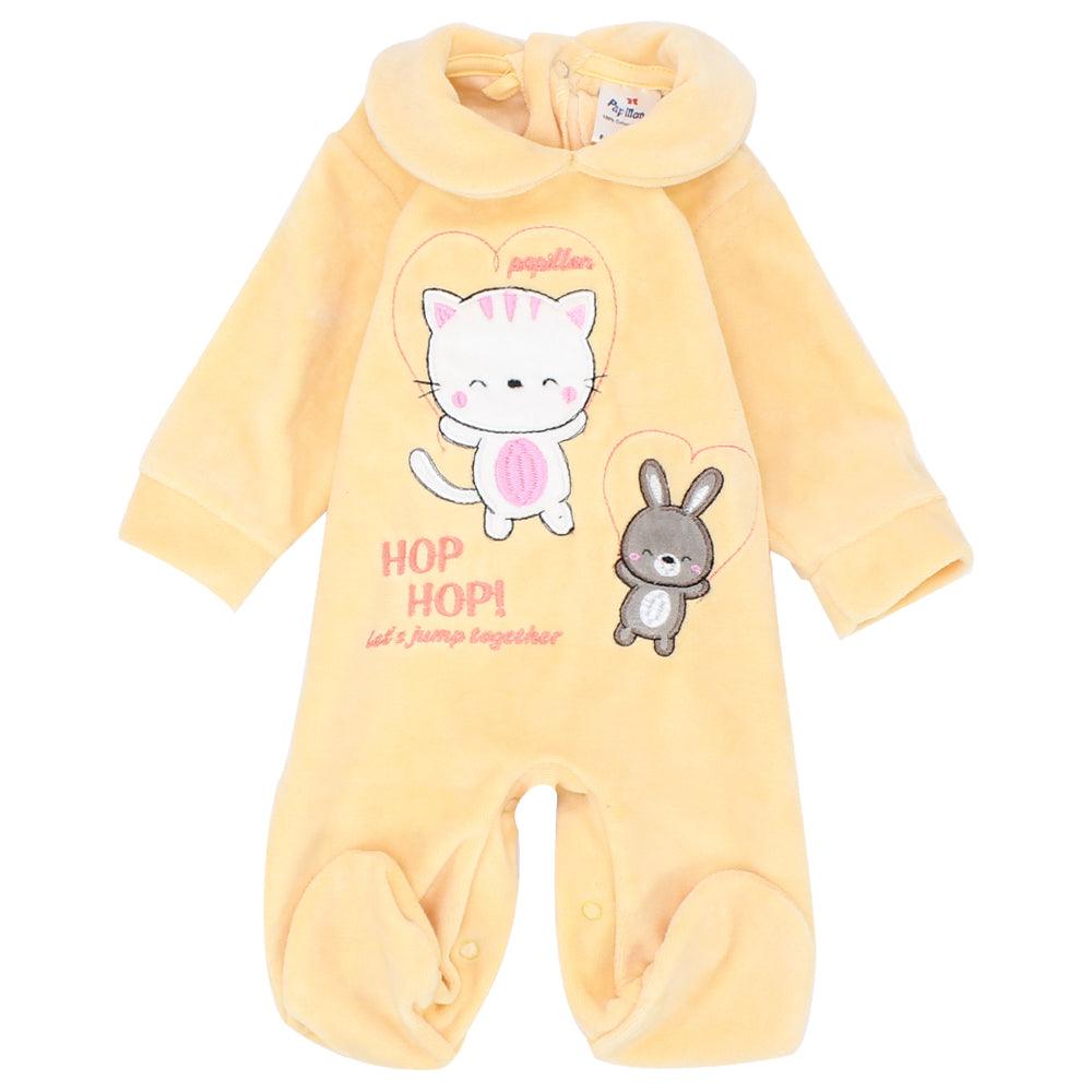 Hop Hop Velvet Baby Footie - Ourkids - Papillion