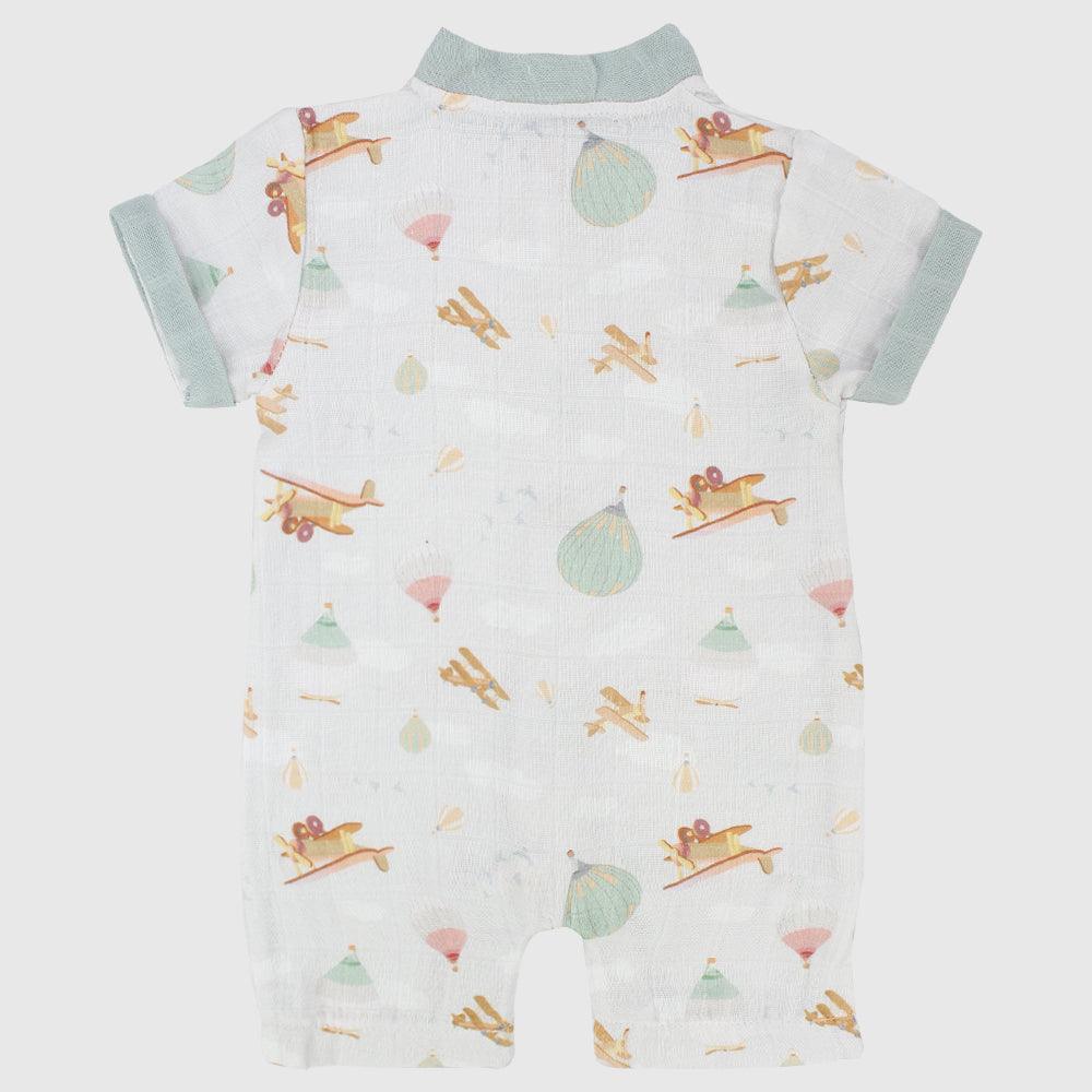 Hot Air Balloon Short-Sleeved Romper - Ourkids - Berceau