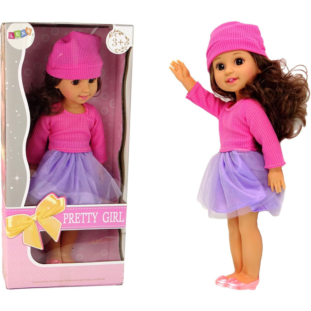 Pretty Girl Doll with Pullover & Skirt 35 cm - Toys - OKO