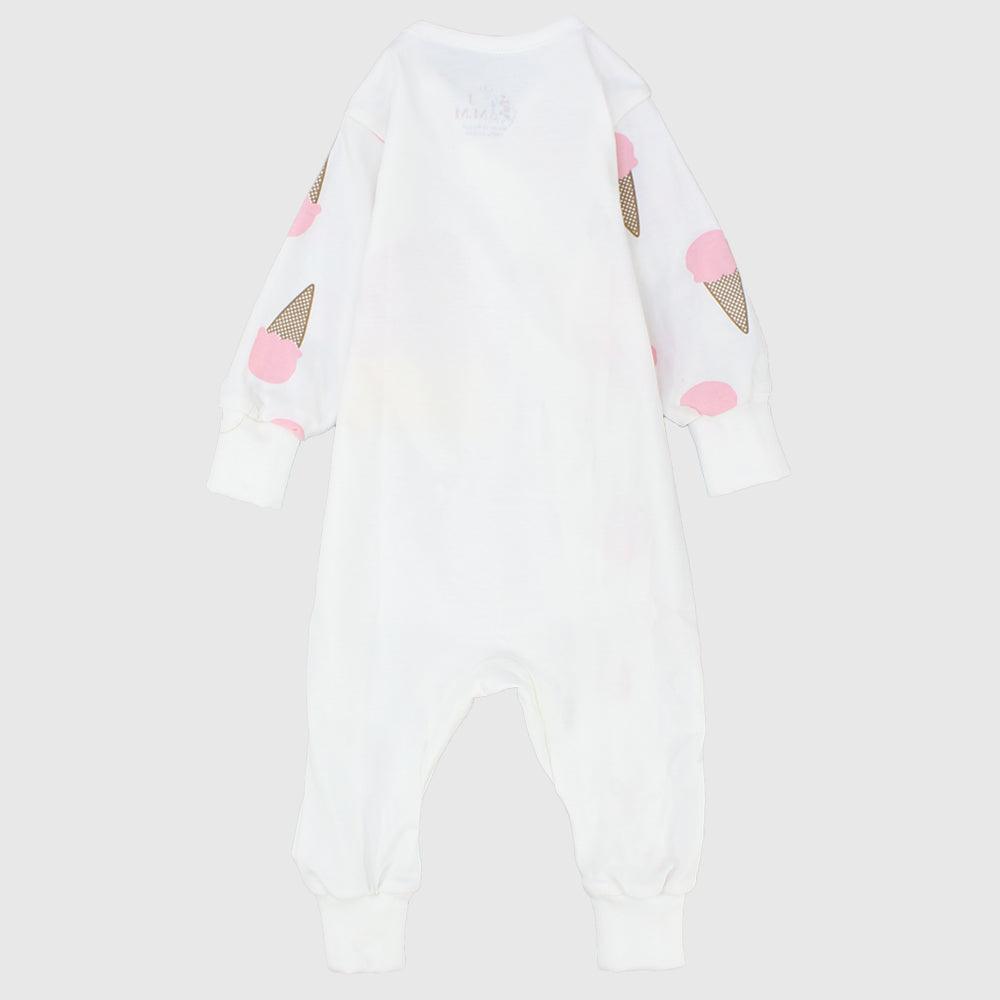 Ice Cream Cone Long-Sleeved Footless Onesie - Ourkids - JOKY