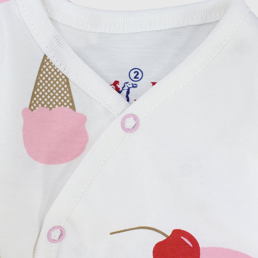 Ice Cream Cone Long-Sleeved Footless Onesie - Ourkids - JOKY