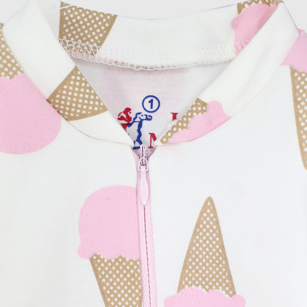 Ice Cream Long-Sleeved Baby Footie - Ourkids - JOKY