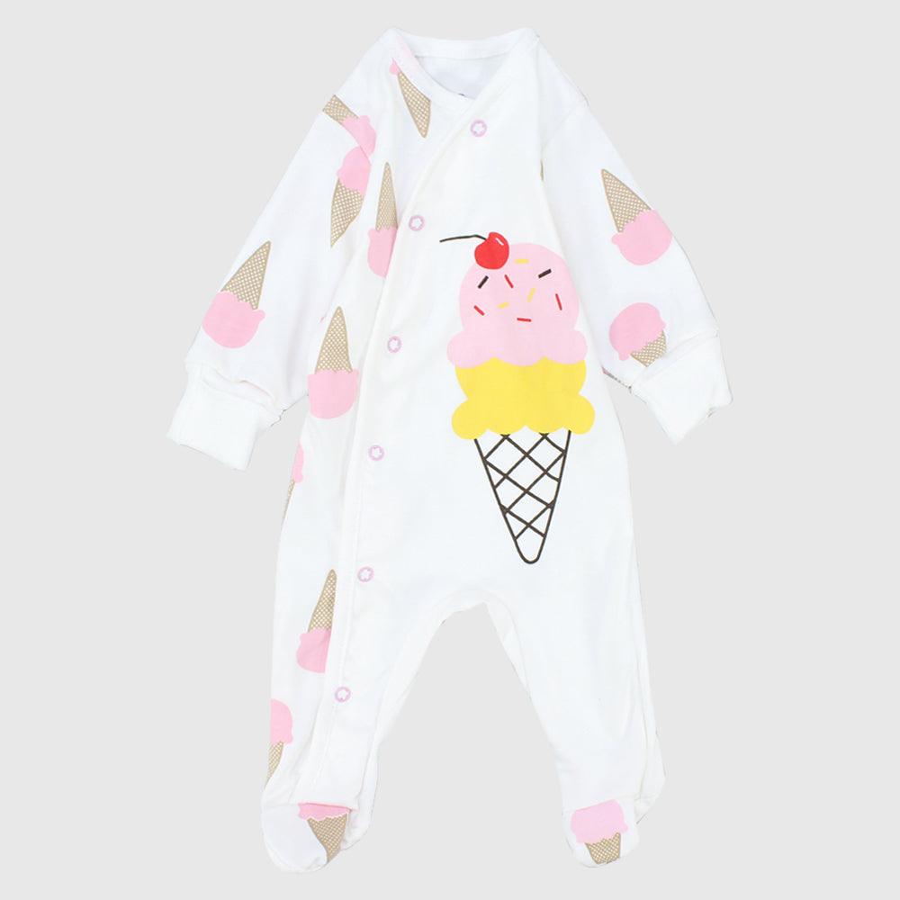 Ice Cream Long-Sleeved Baby Footie - Ourkids - JOKY