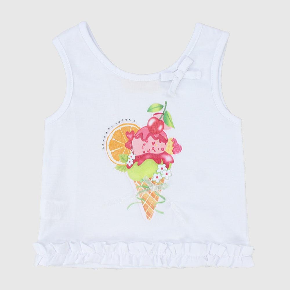 Ice-Cream Sleeveless T-Shirt - Ourkids - Quokka