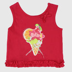 Ice-Cream Sleeveless T-Shirt - Ourkids - Quokka