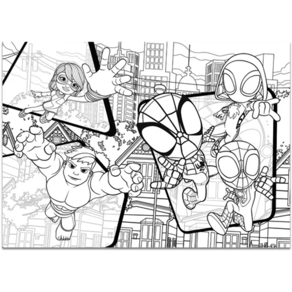Lisciani Marvel Spidey Double-Face Maxi Floor Puzzle - 4 x 48 Pieces