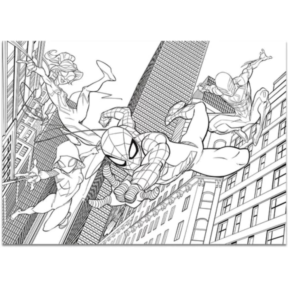 Lisciani Marvel Spiderman Double-Face Maxi Floor Puzzle - 4 x 48 Pieces