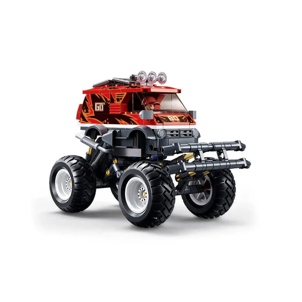 Sluban Power Bricks Off Road Bigfoot Red Vehicle - 261Pcs