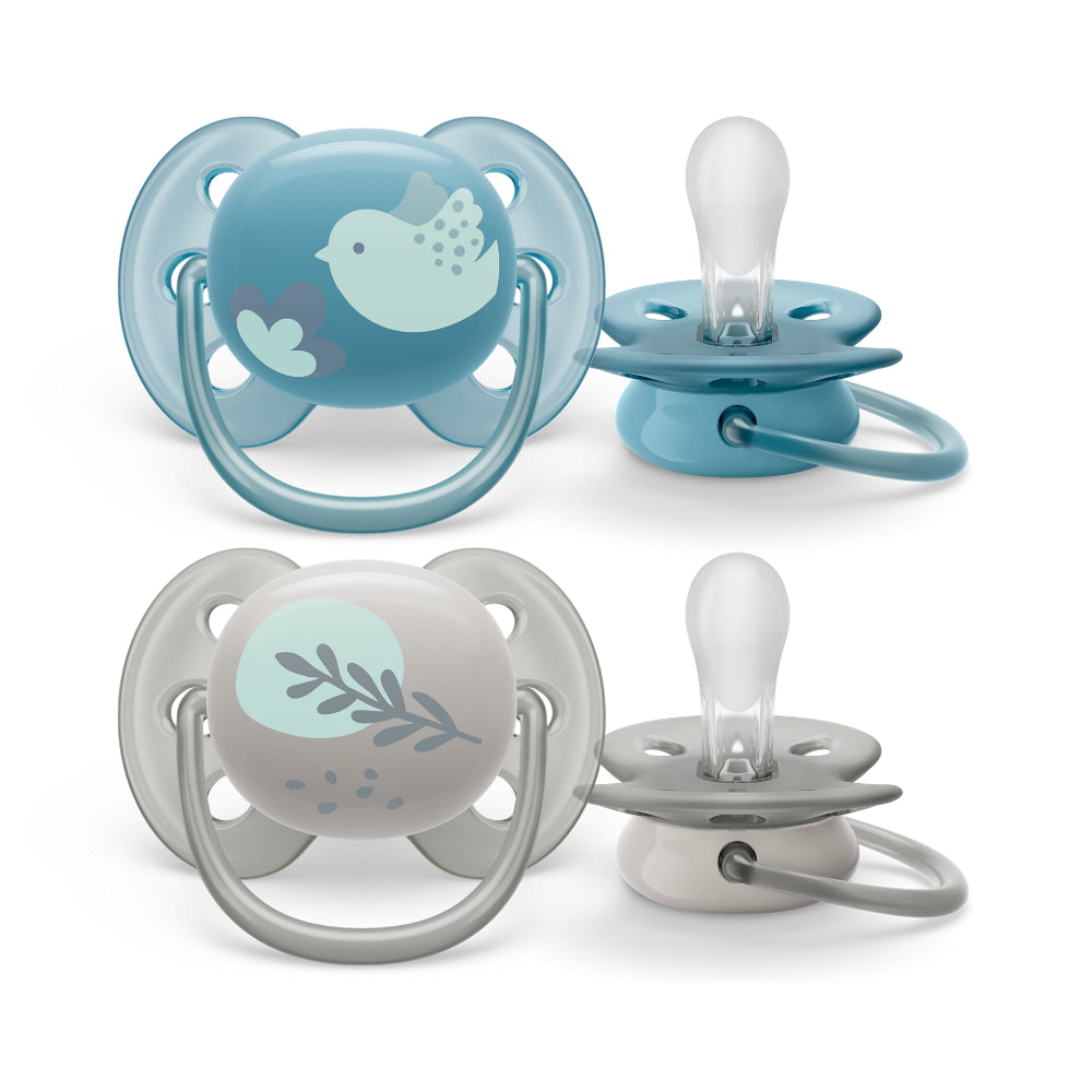 Philips Avent Ultra Soft Pacifier for Baby Boys 6–18 Months – 2 Pack