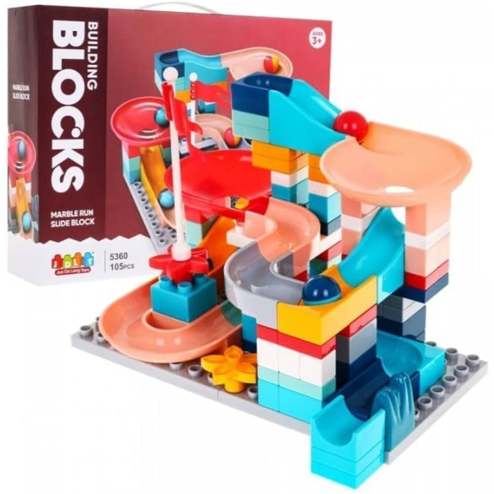 Marble Run Slide Blocks – 78 Pieces