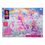 Mattel Barbie Advent Calendar Doll – 24 Accessories Unicorn, Pets, Mermaid Doll and Fairy