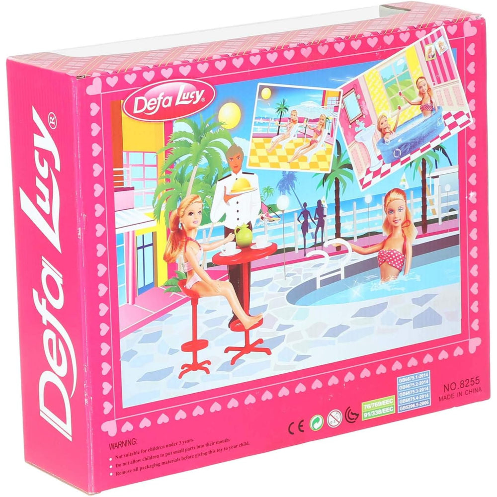 Defa Lucy Swimming Time Playset – 2 Dolls with Accessories (13 Pieces)