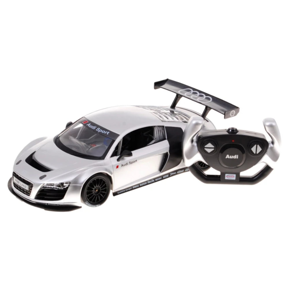 Audi R8 with Remote Control Car in Sleek Silver