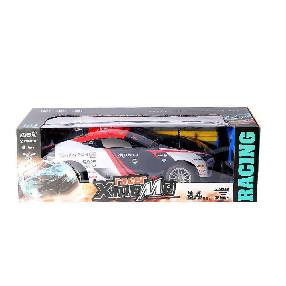 GTR High-Speed Four-Way Remote Control Car – Rechargeable RC Car (Red & White)