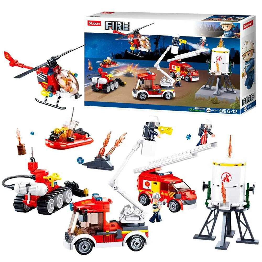 Sluban Fire Brigade Building Blocks Set – 490 Pieces