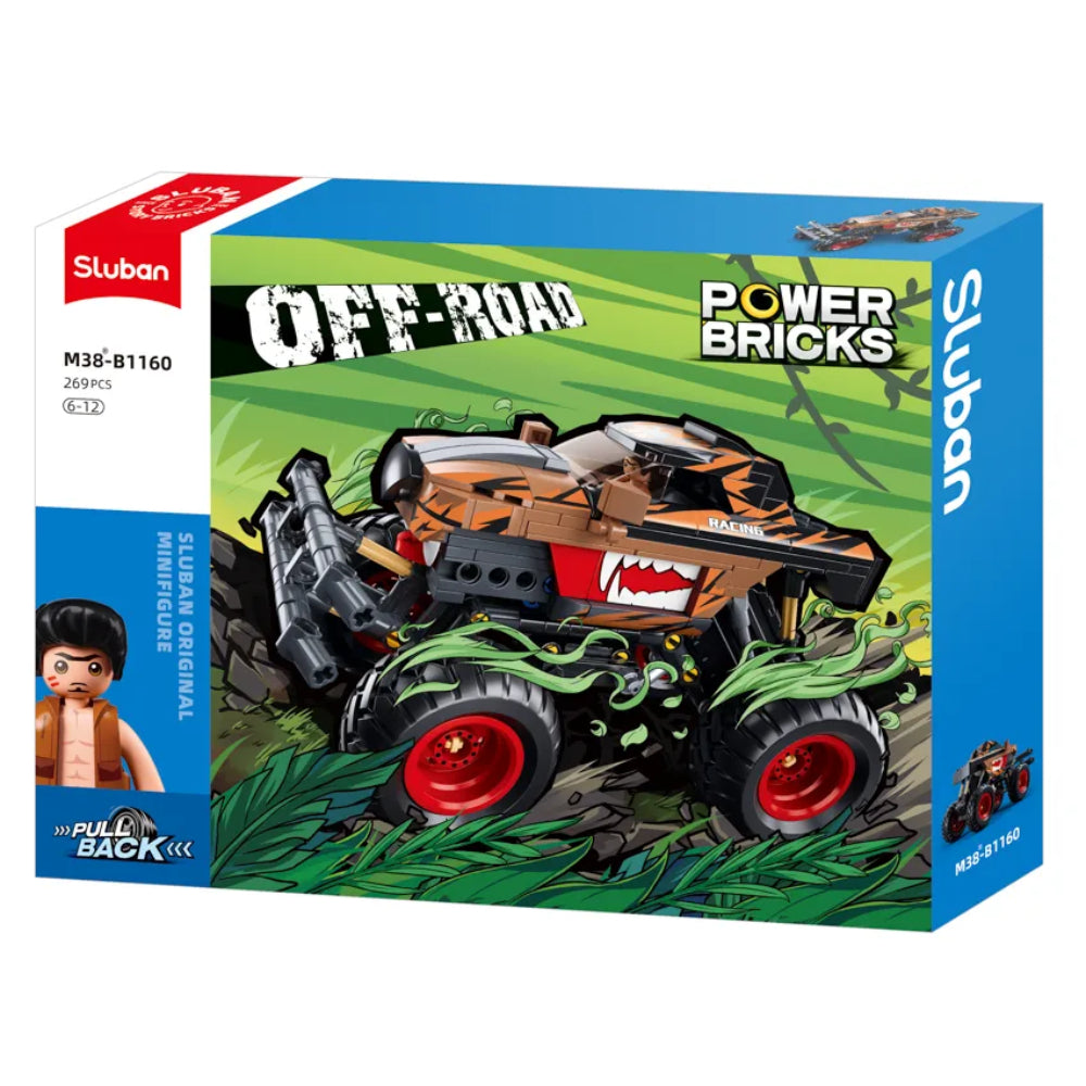 Sluban Power Bricks Off Road Bigfoot Orange Vehicle - 269Pcs