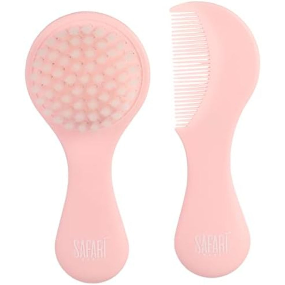 Safari Baby Soft Brush & Comb – Pink - Baby Essentials