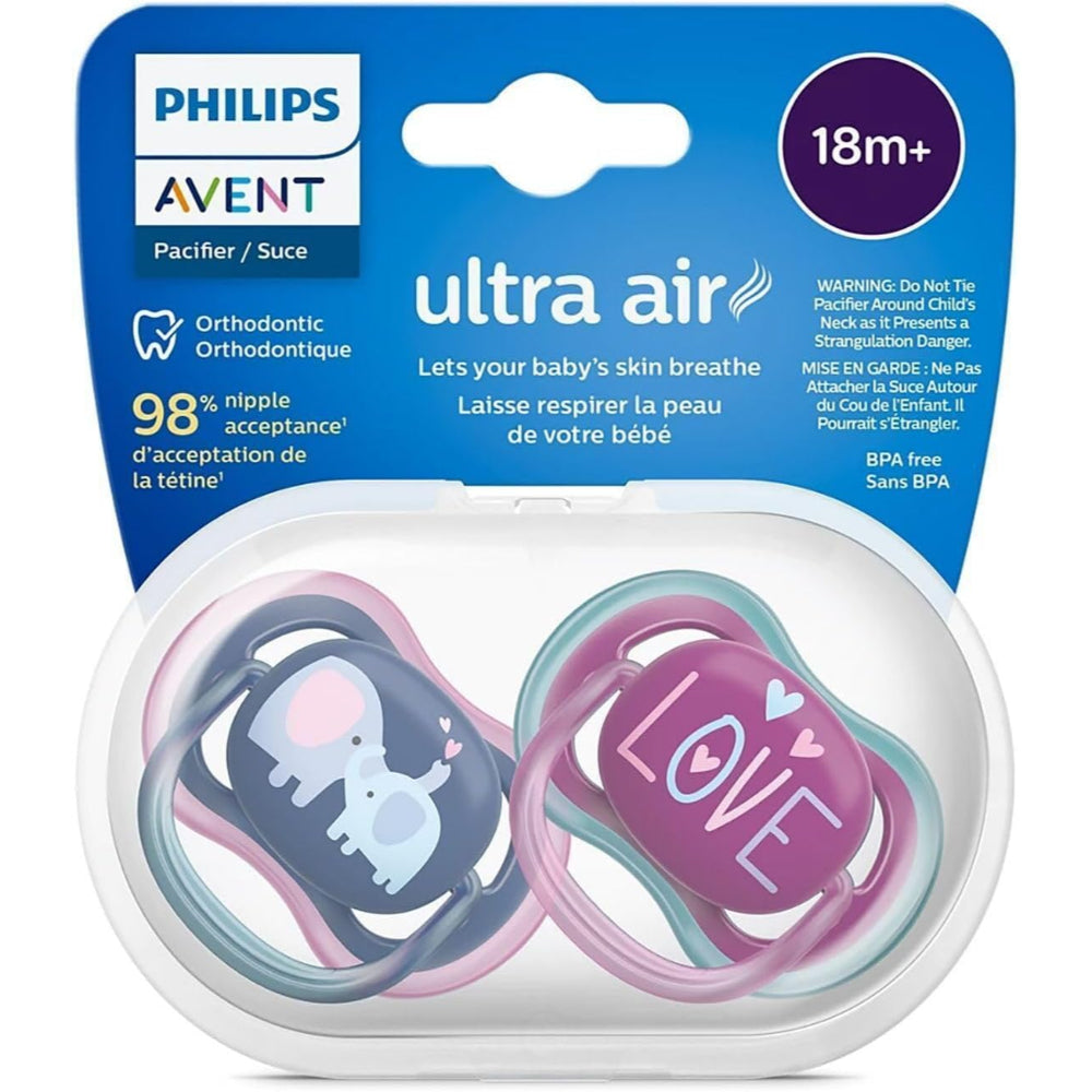 Philips Avent Ultra Air Pacifier 18m+ - Pack Of 2 - Baby Essentials