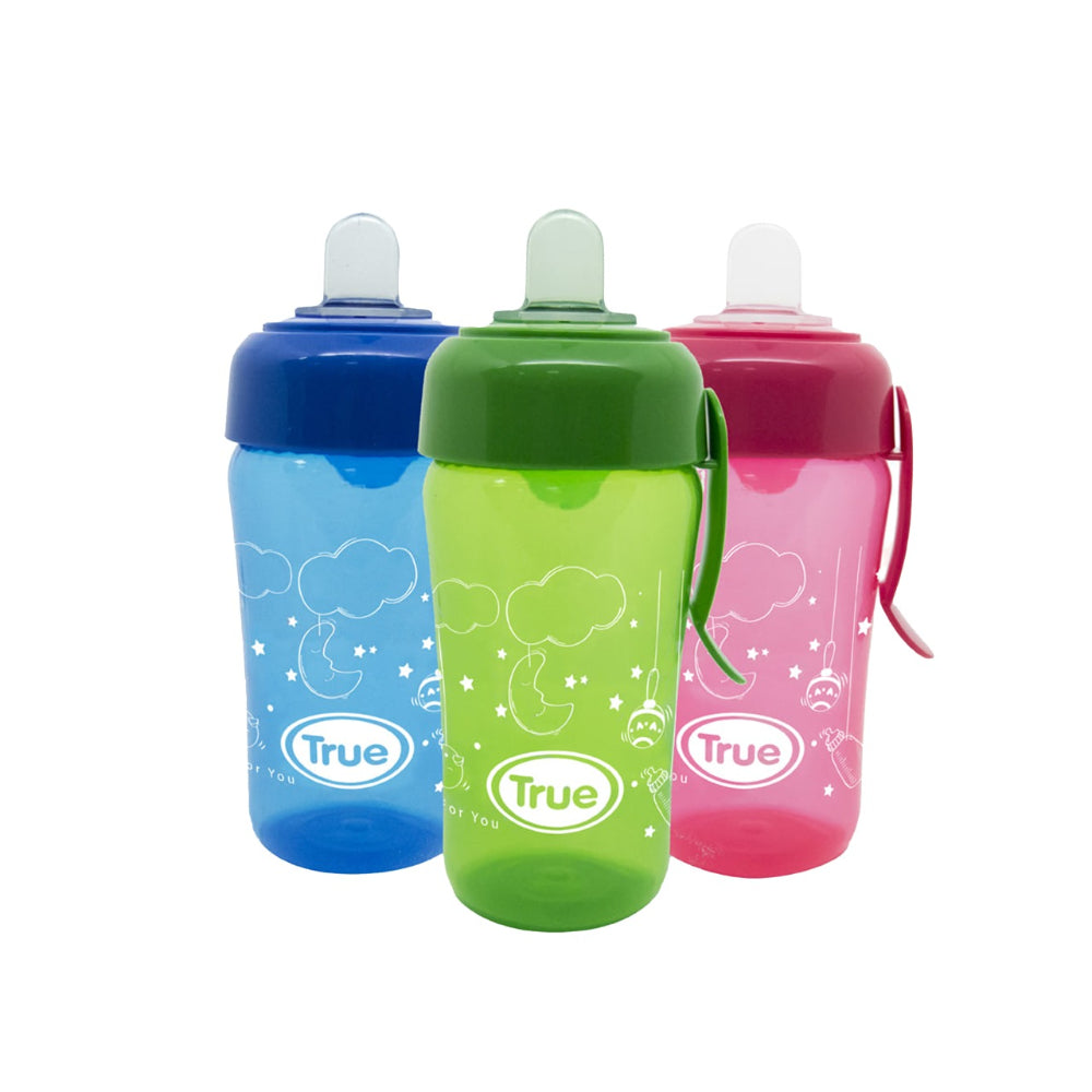 True Gold Training Cup with Silicone Straw – 300ml Blue