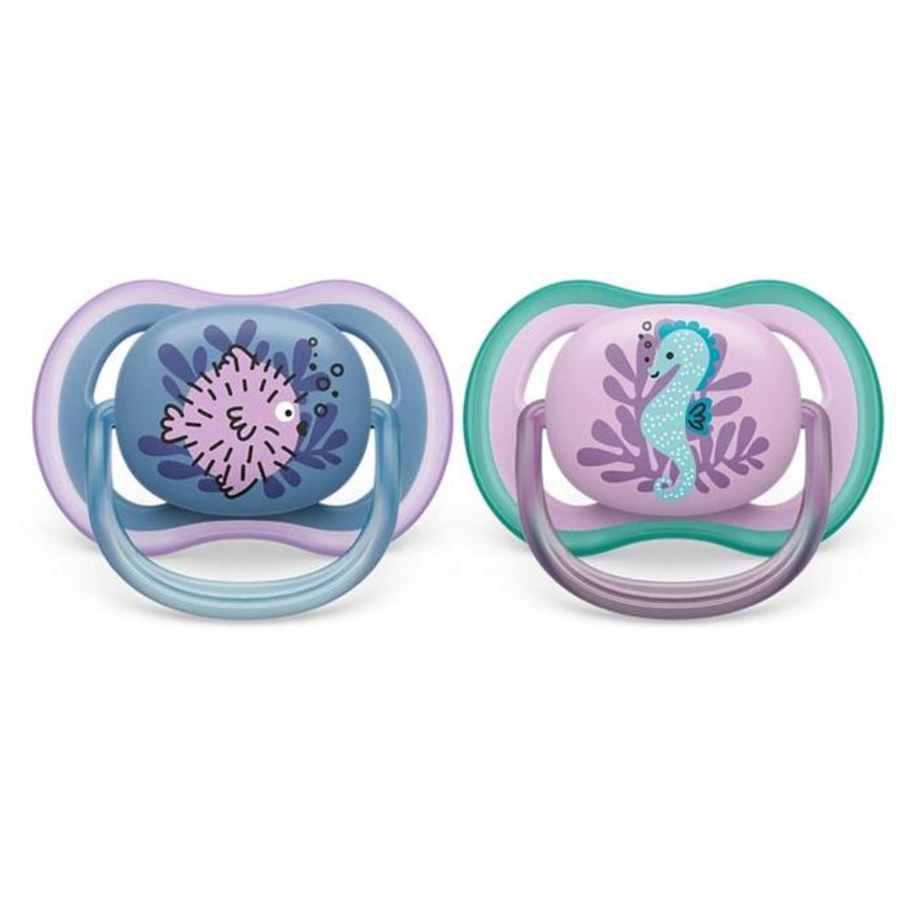 Philips Avent Ultra Air Pacifiers – Girl 2 Pack (6–18 Months)