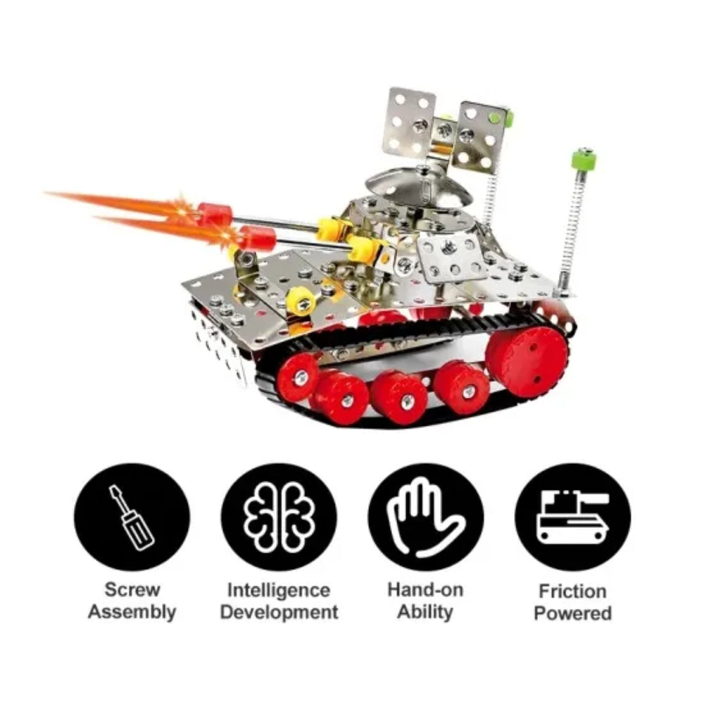 Assembly Alloy Toys Meccano Tank Construction Kit – 193 Pcs