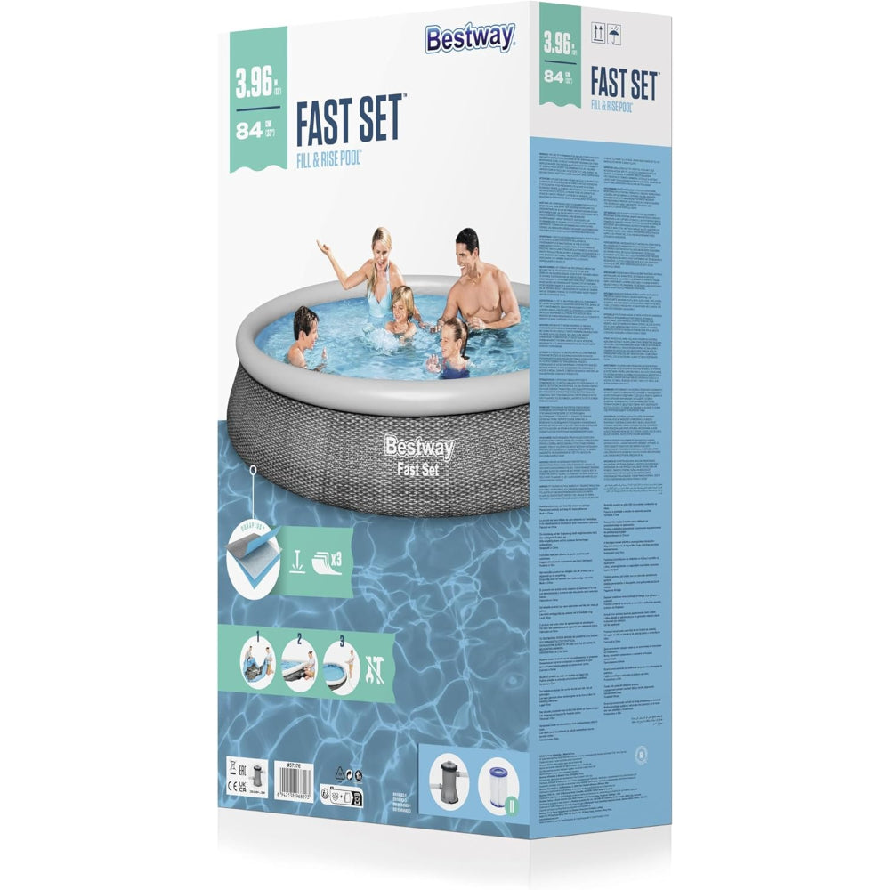 Bestway Fast Set™ Round Inflatable Pool With Pump