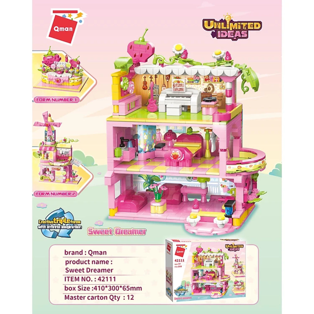 Unlimited Ideas Sweet Dreamer Building Blocks - 580 Pcs