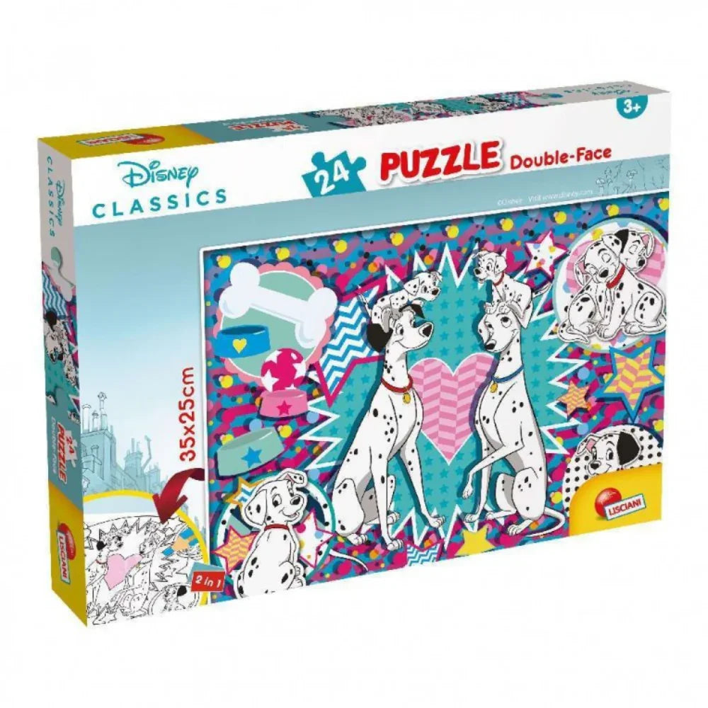 Lisciani 101 Dalmatian Double-Face Puzzle – 24 Pieces - Toys