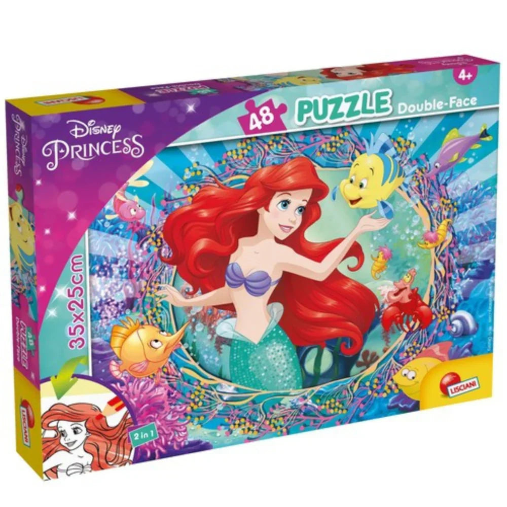 Lisciani Little Mermaid Double-Face Puzzle - 48 Pieces - Toys