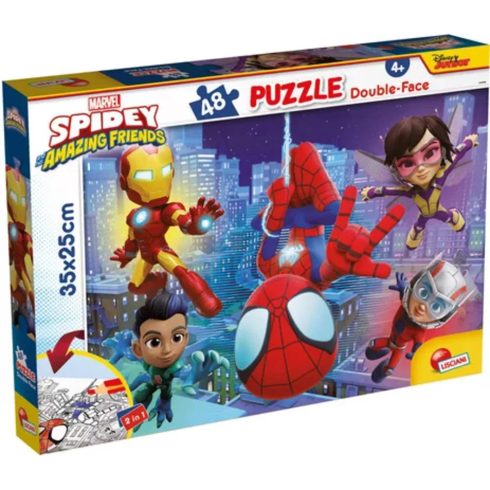 Lisciani Marvel Spidey Double-Face Puzzle - 48 Pieces - Toys