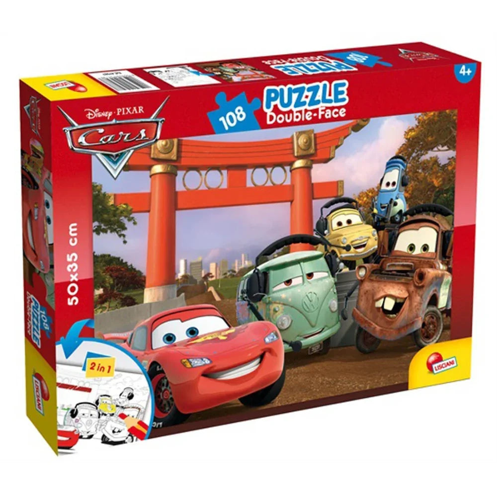 Liscian Cars Double-Face Puzzle - 108 pieces - Toys - Lisciani