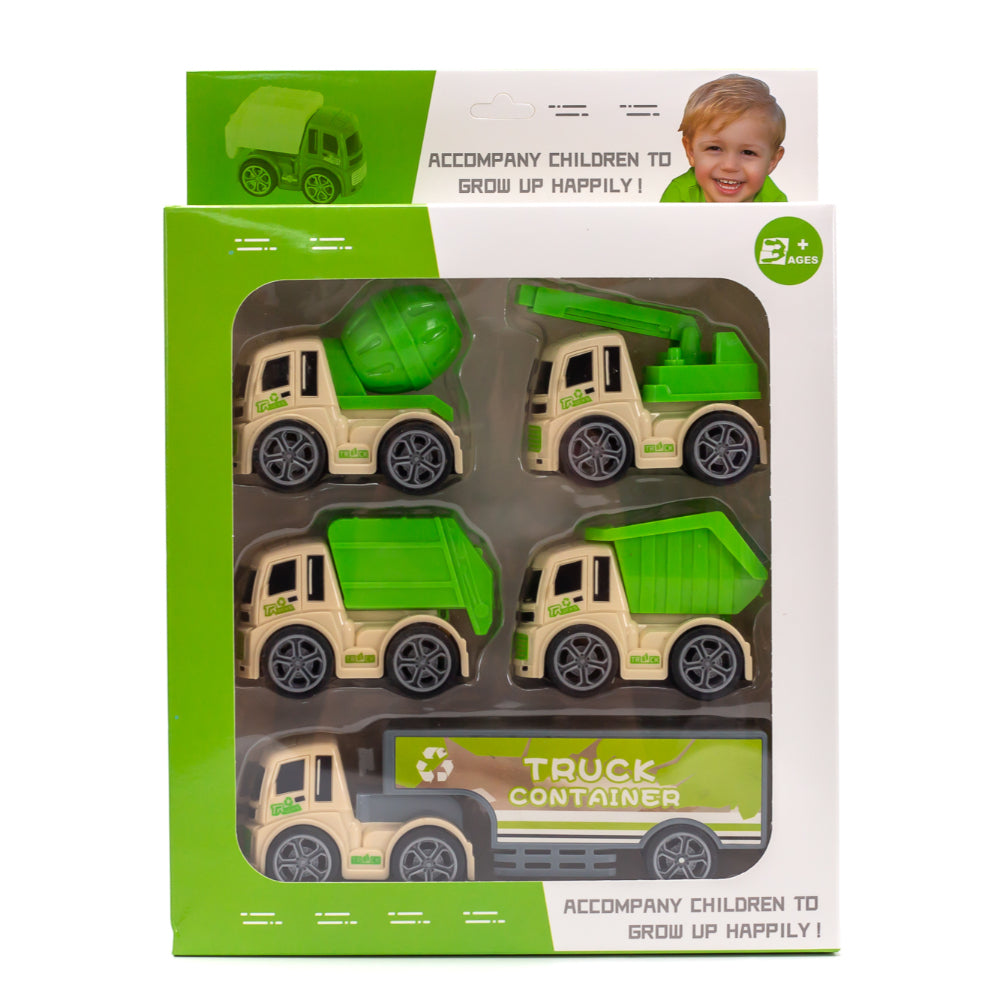 Die Cast Car Vehicles Toy Set – Mini 5 Engineering Vehicles