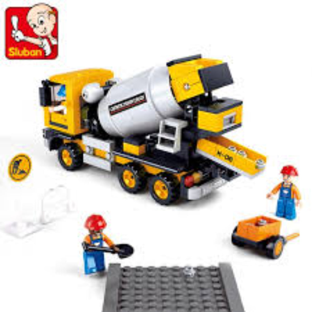 Sluban Town Construction Concrete Mixer Truck Building Blocks Set - 248 Pcs