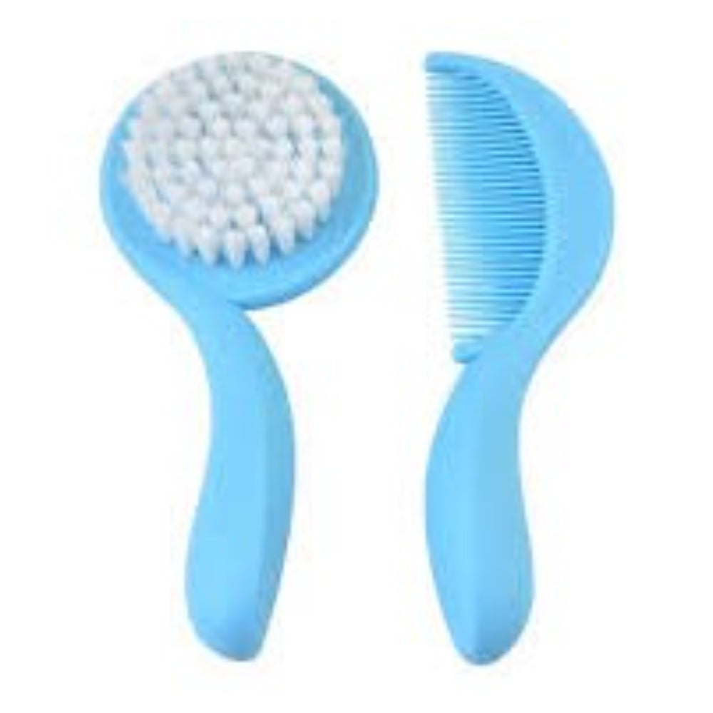 True Hair Brush and Comb Set - Blue