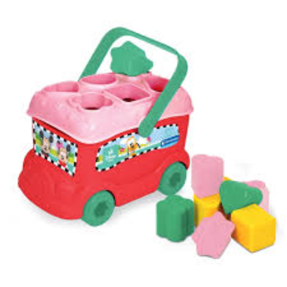 Clementoni Minnie Mouse Shape Sorter Bus Learning Toy