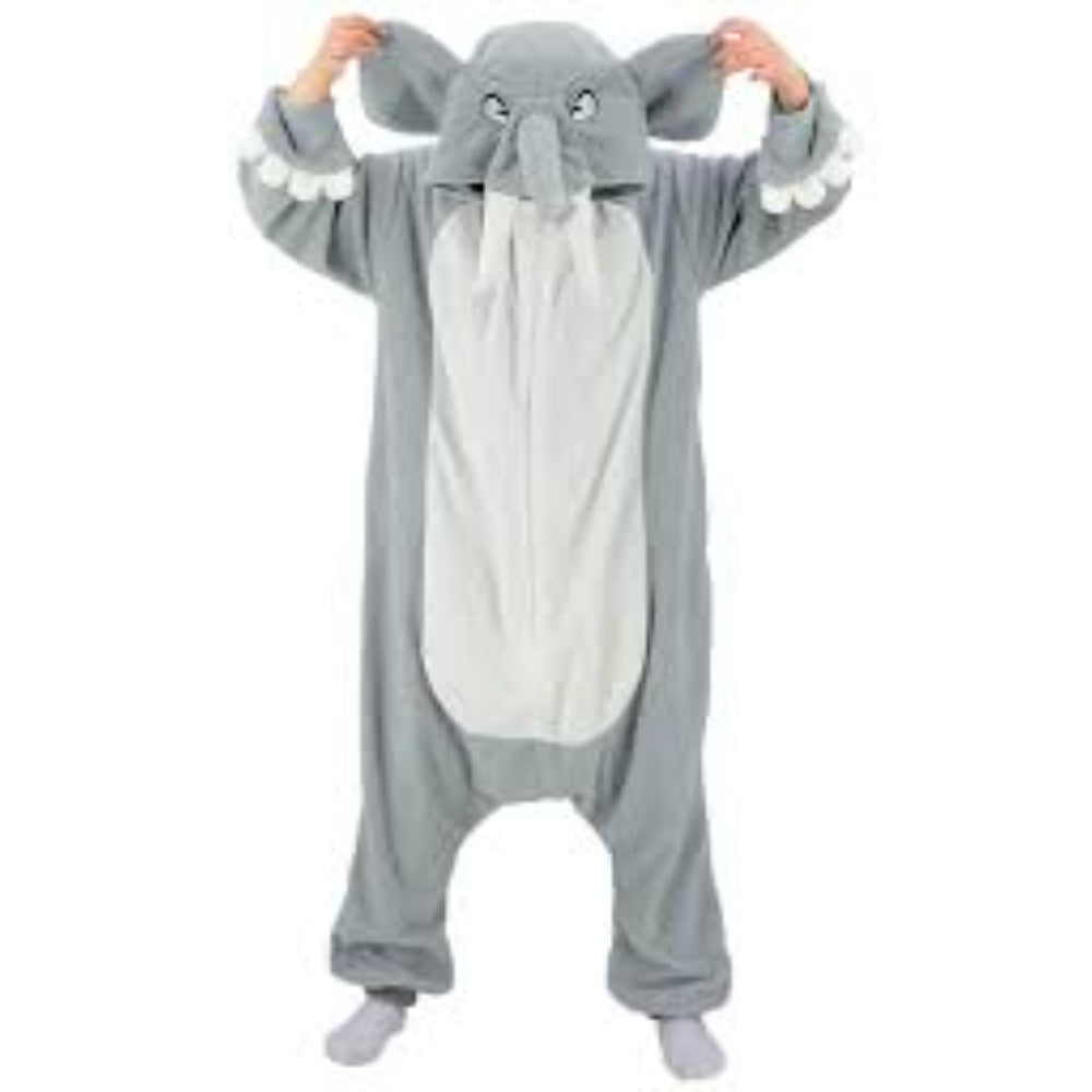 Baby Boys Elephant-Shaped Onesie – Grey