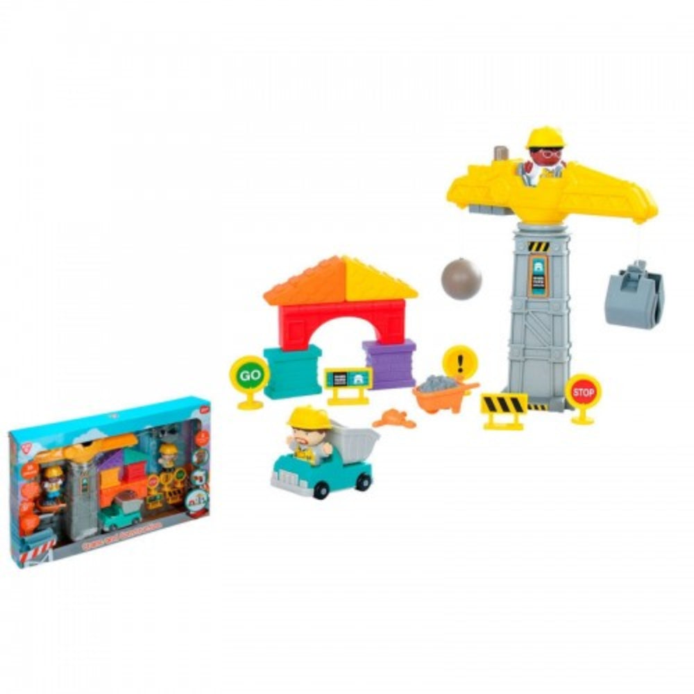 PlayGo Crane and Construction Set - Toys