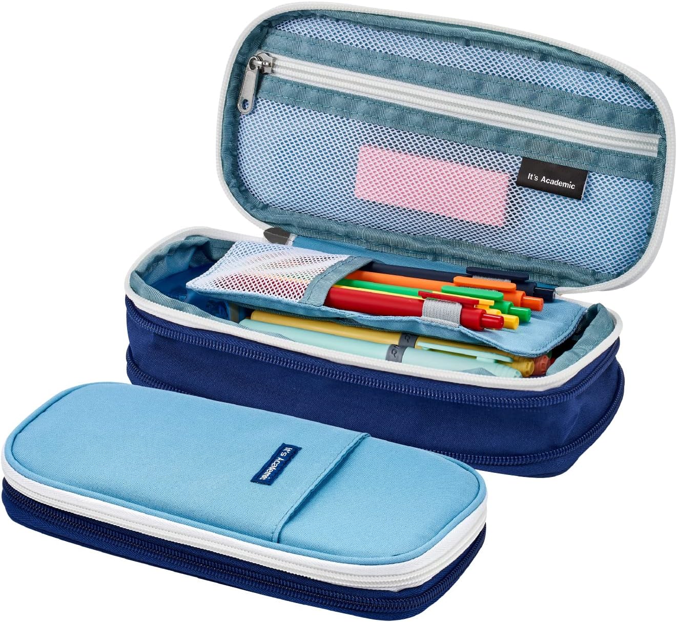 It's Academic Locking Pencil Case, For Office & School Supplies, Travel Organizer Bag, Compact, High Capacity, Light Weight, Black - Ourkids - OKO