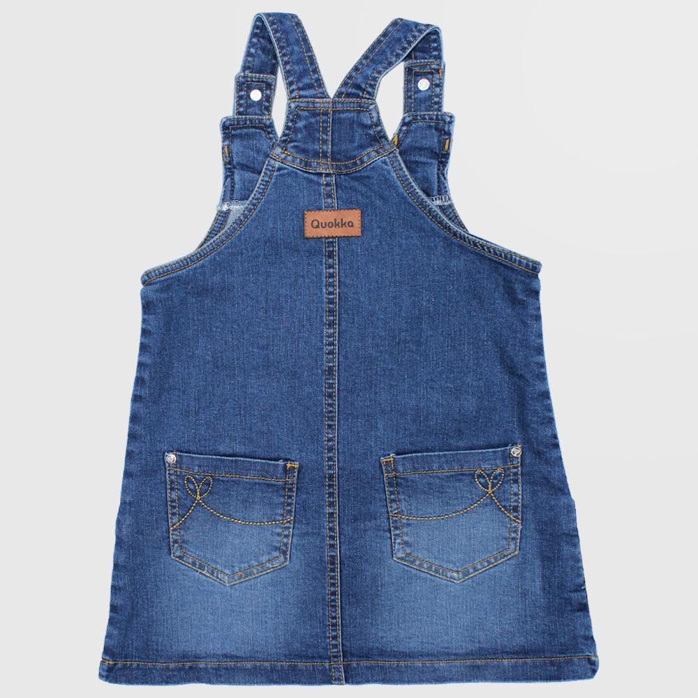 Unisex Kids Denim Dungaree with Hanging Monkey for baby Girls and Boys